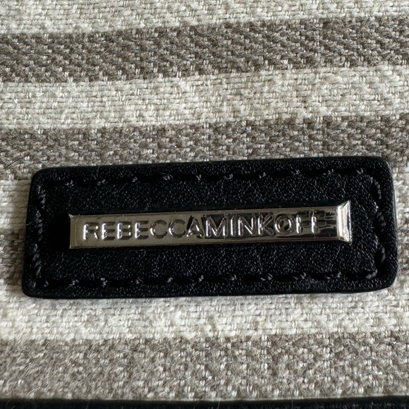 Rebecca Minkoff Leo Beaded Embroidered Envelope Clutch Black and Neutral Tones - Picture 8 of 10